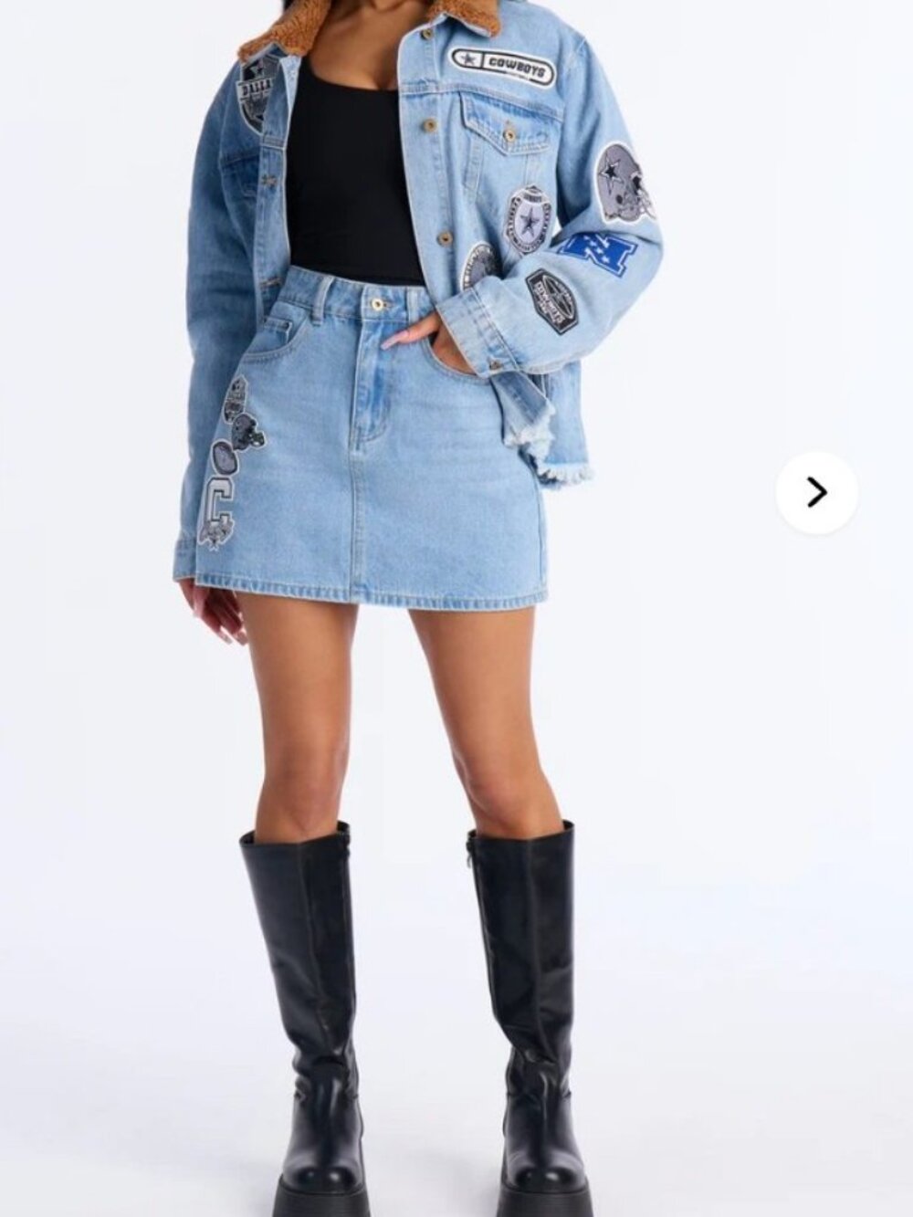 NFL Dallas Cowboys Denim Mini Skirt